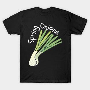 Hand Drawn Spring Onions Minimal T-Shirt